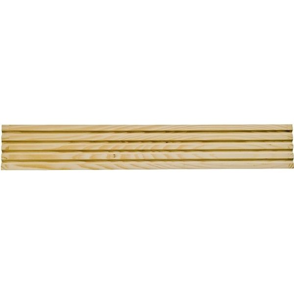 Waddell Moulding, 314 in W, Casing, Fluted Profile, Pine RFC37
